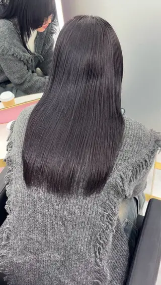 セミロング ラベンダーカラー /巻き/WAKANAのヘアスタイル