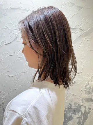 ミディアム カラー irwi/イルウィ所属・miku🎀門前仲町 ブリーチ・レイヤーのヘアスタイル