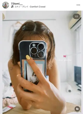 ミディアム 捺葵 @72tomi__のヘアスタイル