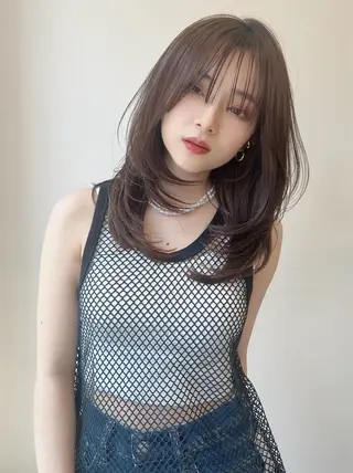 セミロング 表参道/レイヤー/ 髪質改善/ryoのヘアスタイル