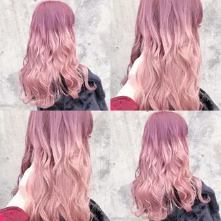 ロング カラー ヘアアレンジ メンズ キッズ 💟Chloe原宿店 🩶ハイトーンのヘアスタイル