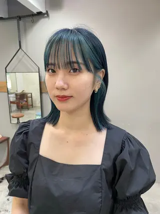 ミディアム カラー ショート/ボブ/透明 感カラー/高橋あみのヘアスタイル