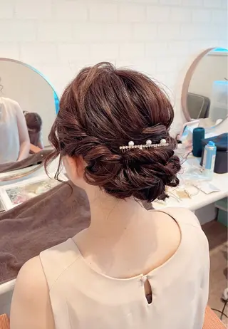 セミロング ヘアアレンジ Studio taloのヘアスタイル