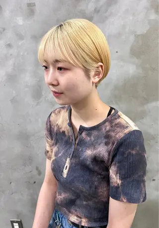 ショート カラー 木村陸弥 似合わせ 透明感カラー🌿のヘアスタイル