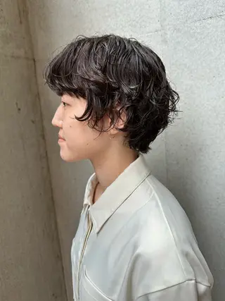 ショート パーマ 似合わせカット /パーマ岡本淳平のヘアスタイル