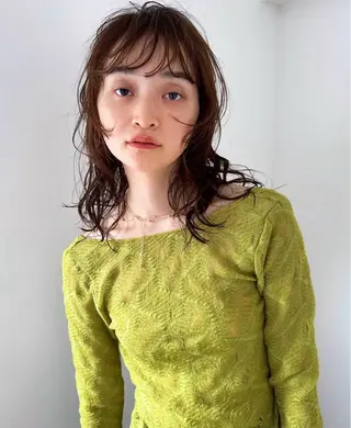 ミディアム カラー 榛地 渉馬のヘアスタイル