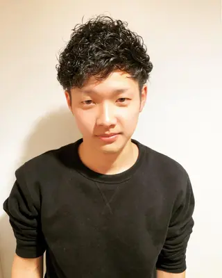 ショート パーマ メンズ Lolonois池田 代表 鍜治本颯太のヘアスタイル