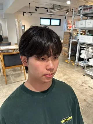 ショート パーマ メンズ become men's hair 名駅店所属・名駅/フェザーパーマ 韓国ヘア/森岡のヘアスタイル