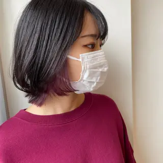 ショート カラー ボブウルフ／ボブ Satsuki【名駅のヘアスタイル