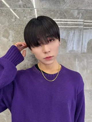 ショート excia渋谷所属・曲がる縮毛矯正 センターパート/翼のヘアスタイル