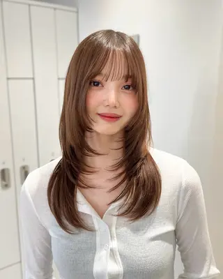 セミロング 後藤 愛美/レイヤーカットのヘアスタイル