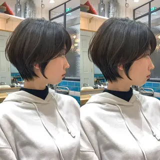 ショート 新宿/韓国風レイヤー /艶カラーRionaのヘアスタイル