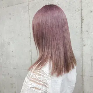 セミロング カラー ブリーチ/美髪矯正 垢抜けヘア/そらのヘアスタイル