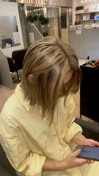 カラー まりな 心斎橋のヘアスタイル