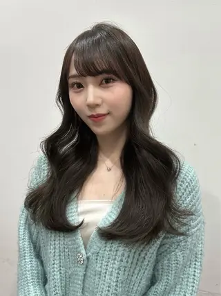 ロング カラー レイヤー/顔周り /透明感🩶高橋大のヘアスタイル