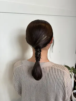 ミディアム ヘアアレンジ 高橋 乙葉のヘアスタイル