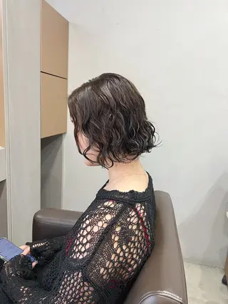 ショート パーマ ボブパーマコテ巻き風 パーマNo1深江秀平のヘアスタイル