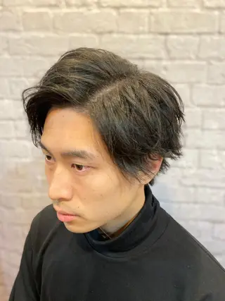 ミディアム カラー パーマ ヘアアレンジ メンズ 💈メンズ特化 副店長松浦一聖💈のヘアスタイル