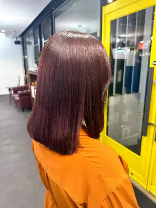 セミロング カラー 桒村 沙綾のヘアスタイル