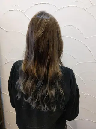 ロング カラー 髪質改善&白髪ぼかし カラー♡店長みやけ♡のヘアスタイル