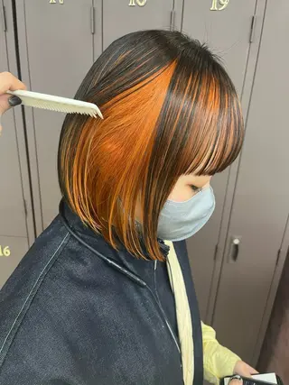 ショート カラー ナガノリノ /ボブ/ ベージュ/暖色のヘアスタイル