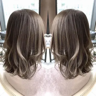 ミディアム カラー ヘアアレンジ Merci メルシー 福岡、今泉のヘアスタイル