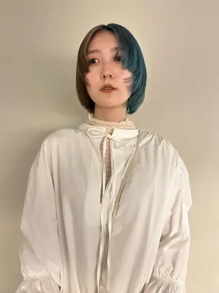 ショート カラー パーマ ヘアアレンジ メンズ キッズ ネイル マツエク・マツパ アイブロウ sliver renのヘアスタイル