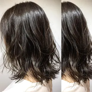 セミロング カラー box mico. mutsumiのヘアスタイル