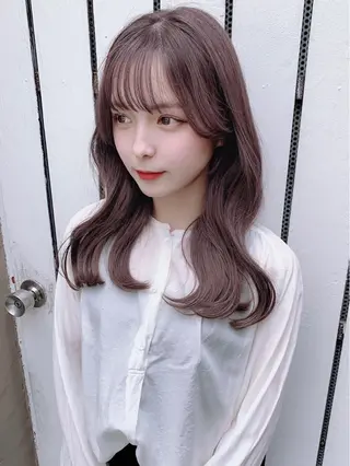 セミロング 映える顔周りカット ♥️韓国ヘア"ちぇるのヘアスタイル