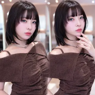 ミディアム カラー 渋谷/ボブ・顔まわり 特化ショウゴのヘアスタイル