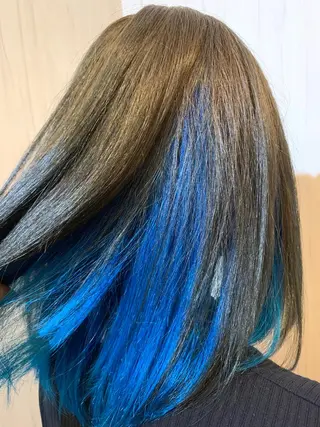 セミロング カラー ヘアアレンジ メンズ ⭐️柏木皇気ブリーチ ムラ修正/他店直しのヘアスタイル