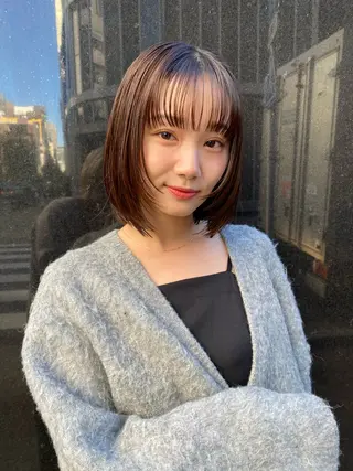 ミディアム 今だけカット無料✨ 表参道美容師 井出光のヘアスタイル