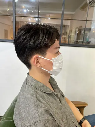 ショート メンズ hair living Liko池袋東口店所属・✨透明感カラー🌱 上村 舜のヘアスタイル