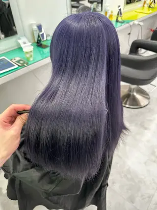 ロング カラー ヘアアレンジ 艶カラー/ハイトーン /レイヤーカットのヘアスタイル