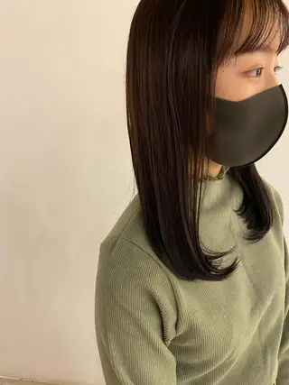 セミロング カラー サイトウ アカネのヘアスタイル