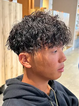 ショート パーマ メンズ men’s salon NOA solte. 【メンズサロン ノアソルテ】所属・メンズパーマ職人 加藤 弘貴のヘアスタイル