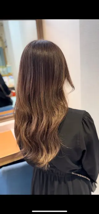 ロング カラー ❤︎韓国レイヤー/透 明感カラー/目黒のヘアスタイル