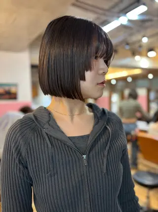 ミディアム ♥️ボブ/ブリーチ なしカラー/mahoのヘアスタイル