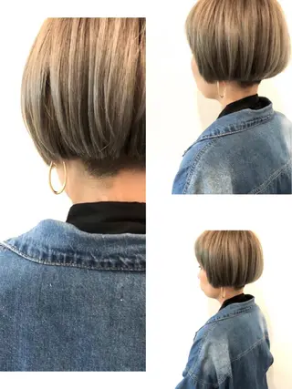 ショート カラー 平川 友希子のヘアスタイル