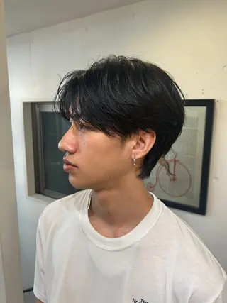 パーマ メンズ すずき さくやのヘアスタイル