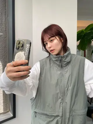 ショート カラー パーマ＊ 顔まわり似合わせのヘアスタイル