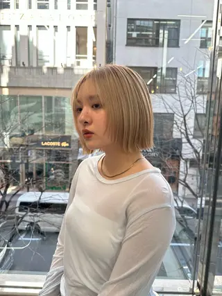 ショート Misora/ボブ/ レイヤー/艶カラーのヘアスタイル