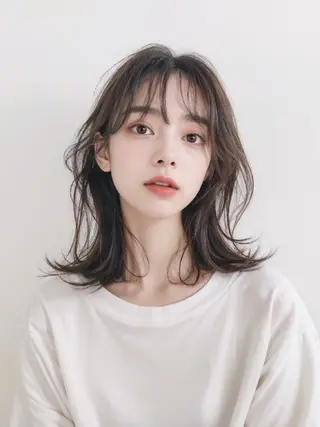 ミディアム GRITTERs 泉中央店所属・ロング/小顔レイヤー /カットモデル泉中央のヘアスタイル