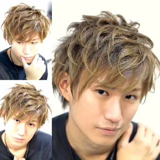 ショート カラー メンズ 大木 拓瑞のヘアスタイル