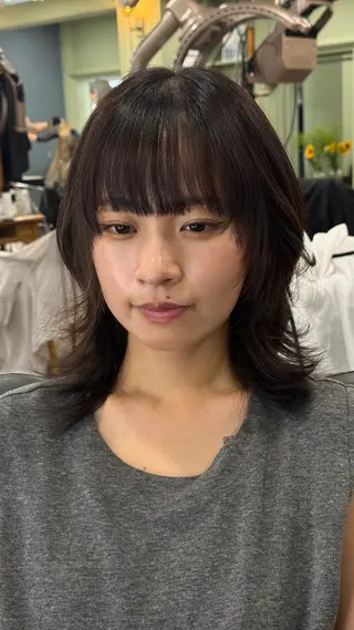 ミディアム ♡mia/韓国ヘア/ レディースカット🧸のヘアスタイル