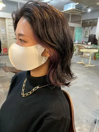 ショート カラー メンズ 南堀江🌿パーマ Tetsu【テツ】のヘアスタイル