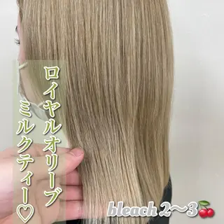 ミディアム カラー ヘアアレンジ 💕上野美容師☁ ブリーチ💖サワのヘアスタイル