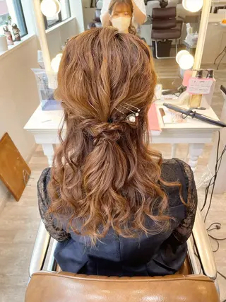 ロング ヘアアレンジ エクステ/ハイトーン 🐏☁️miminaのヘアスタイル