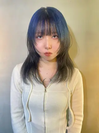 ミディアム カラー 韓国ヘア/ハイトーン RYUSEIのヘアスタイル