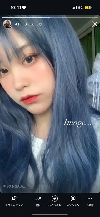 ロング カラー 韓国トレンド寒色💍 ayana💍のヘアスタイル